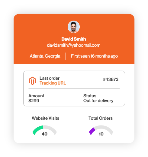 Holistic dashboard to view customer purchase history