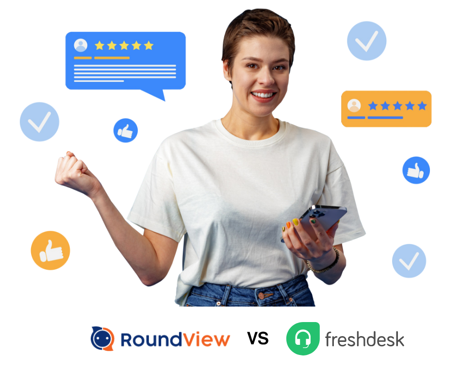 Freshdesk lacks built-in e-commerce actions, but RoundView does!